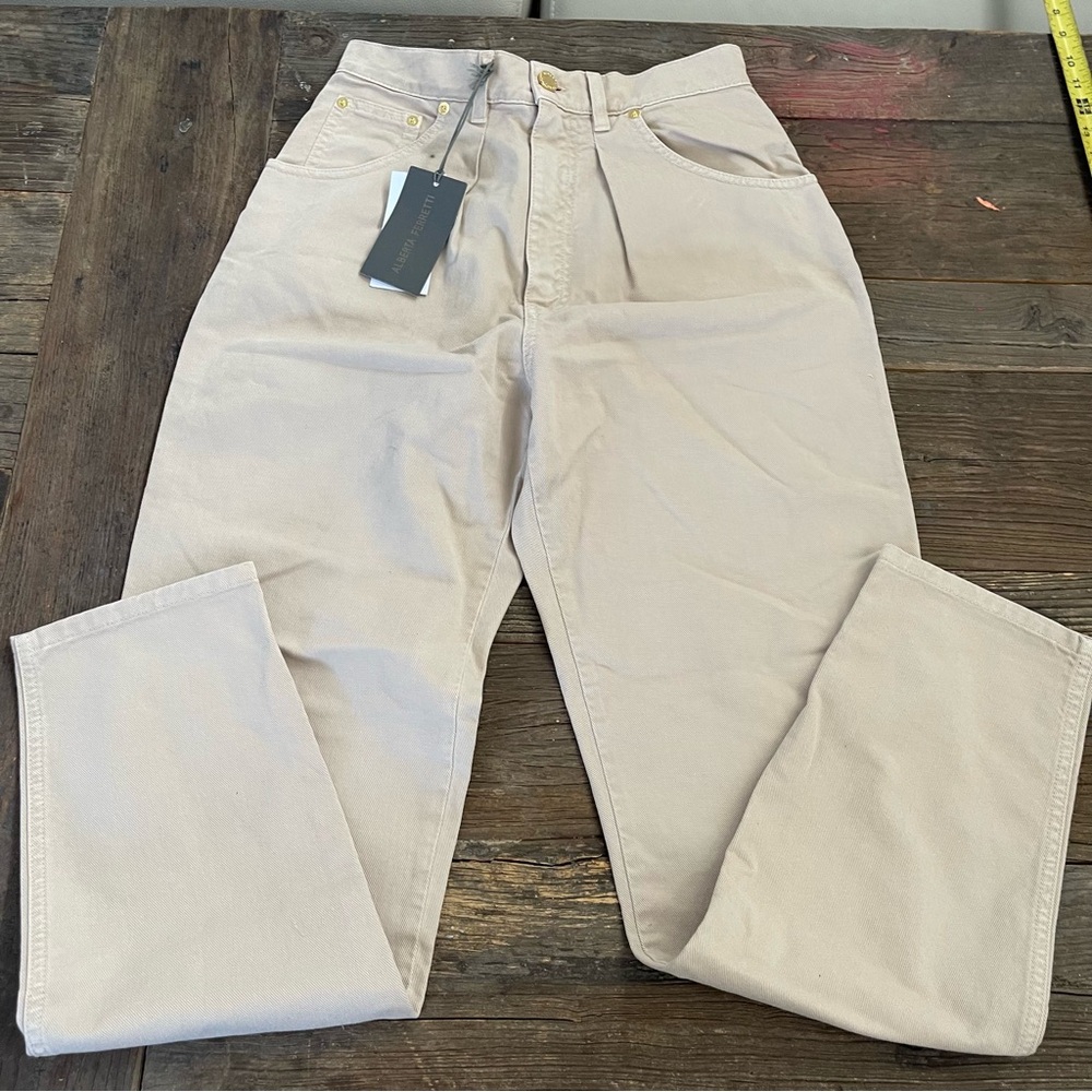 Alberta Ferretti Cream Trousers